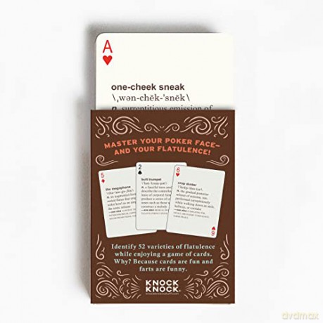 Knock Knock 52 Farts Playing Cards Deck, Adult-Humor Playing Cards (AKA Not Kiddo Friendly!): Playing Card Set - Knock Knock [KSIĄŻKA]