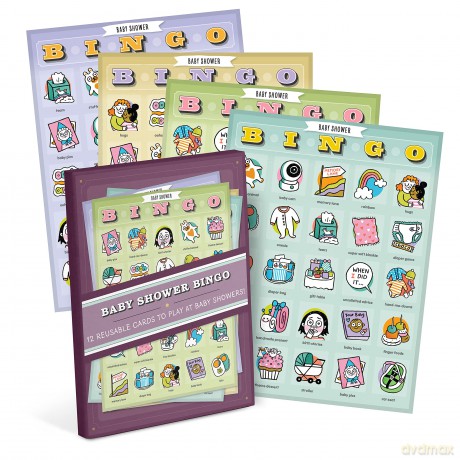 Knock Knock Baby Shower Bingo, 12 Reusable Cards for WFH Calls - Knock Knock [KSIĄŻKA]