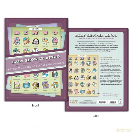 Knock Knock Baby Shower Bingo, 12 Reusable Cards for WFH Calls - Knock Knock [KSIĄŻKA]
