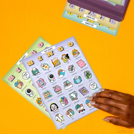 Knock Knock Baby Shower Bingo, 12 Reusable Cards for WFH Calls - Knock Knock [KSIĄŻKA]