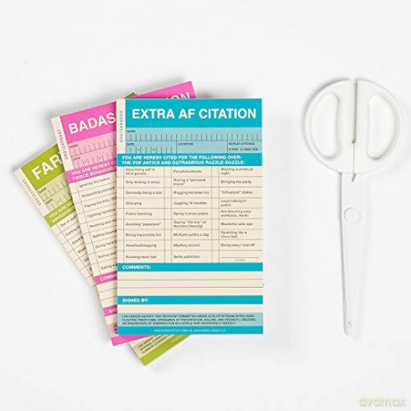 Knock Knock Badass Sticky Citation, Sticky Note Pad, 4 x 6.5-inches - Knock Knock [KSIĄŻKA]