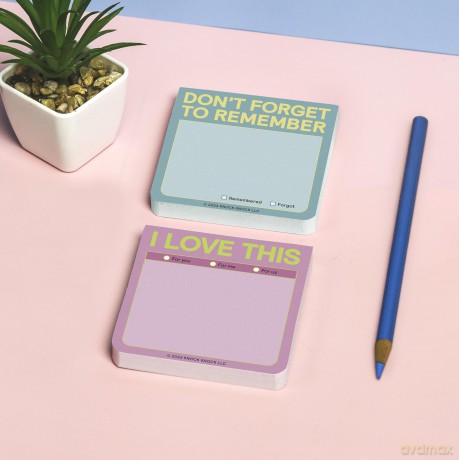 Knock Knock Don't Forget to Remember Sticky Note (Pastel) - Knock Knock [KSIĄŻKA]