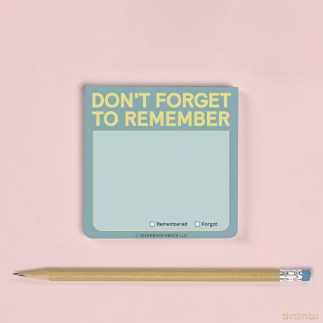 Knock Knock Don't Forget to Remember Sticky Note (Pastel) - Knock Knock [KSIĄŻKA]