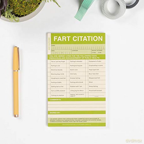 Knock Knock Fart Sticky Citation, Sticky Note Pad, 4 x 6.5-inches - Knock Knock [KSIĄŻKA]