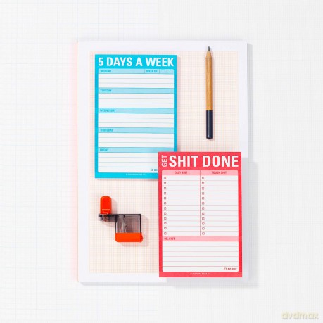 Knock Knock Get Shit Done Great Big Sticky Note, Large to-Do List Sticky Pad, 4 x 6-inches - Knock Knock [KSIĄŻKA]