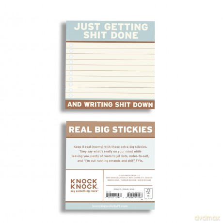 Knock Knock Getting Shit Done Sticky Notes (4 x 4-inches) - Knock Knock [KSIĄŻKA]