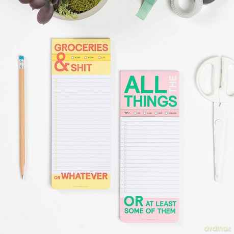 Knock Knock Groceries and Shit Make-a-List Pads - Knock Knock [KSIĄŻKA]