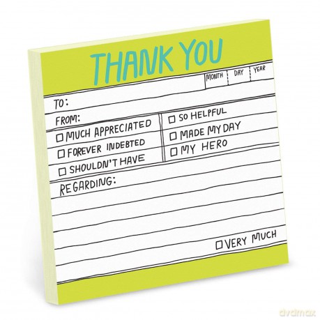 Knock Knock Hand Lettered Sticky Note Thank You: Hl Sticky Note - Knock Knock [KSIĄŻKA]