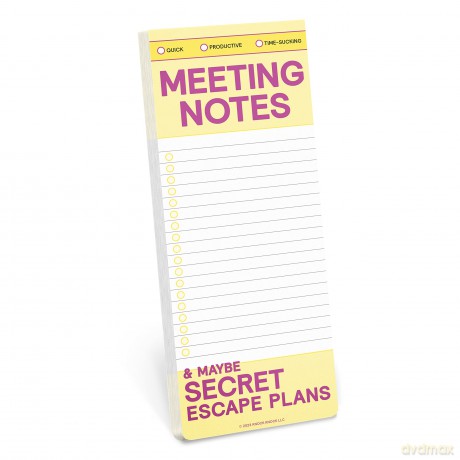 Knock Knock Meeting Notes Make-a-List Pads - Knock Knock [KSIĄŻKA]