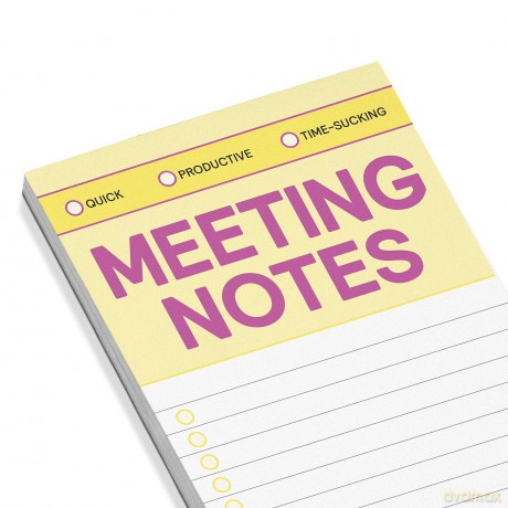 Knock Knock Meeting Notes Make-a-List Pads - Knock Knock [KSIĄŻKA]