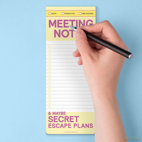 Knock Knock Meeting Notes Make-a-List Pads - Knock Knock [KSIĄŻKA]