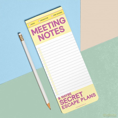 Knock Knock Meeting Notes Make-a-List Pads - Knock Knock [KSIĄŻKA]