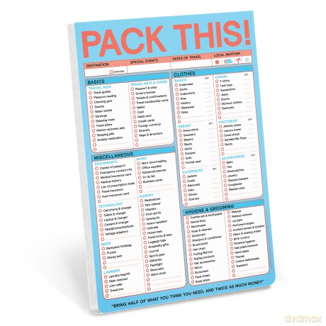 Knock Knock Pack This (Refresh) Classic Pad (Pastel Edition) - Knock Knock [KSIĄŻKA]
