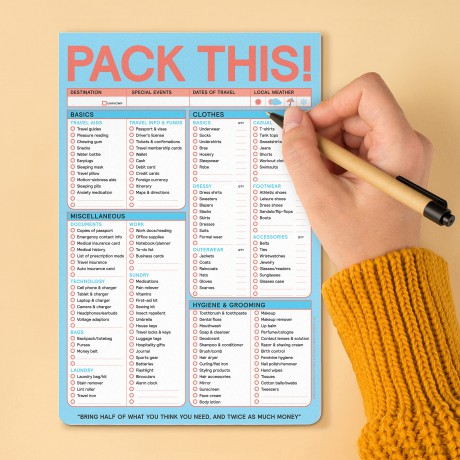 Knock Knock Pack This (Refresh) Classic Pad (Pastel Edition) - Knock Knock [KSIĄŻKA]