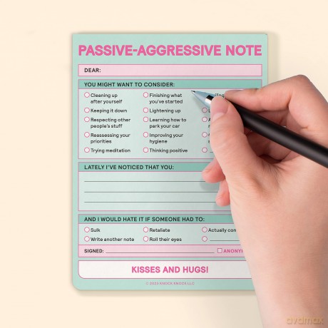 Knock Knock Passive Aggressive Nifty Note (Pastel Version) - Knock Knock [KSIĄŻKA]