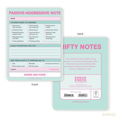 Knock Knock Passive Aggressive Nifty Note (Pastel Version) - Knock Knock [KSIĄŻKA]