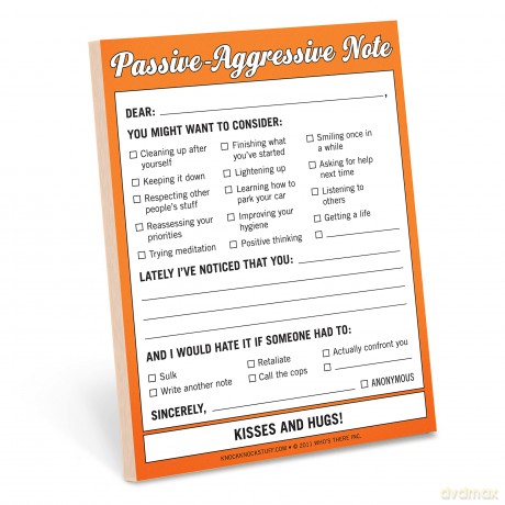 Knock Knock Passive-Aggressive Nifty Note, 4 x 5.25-inches - Who's There Inc. [KSIĄŻKA]