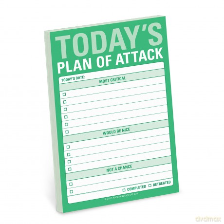 Knock Knock Plan of Attack Great Big Sticky Note, Daily to-Do List Sticky Pad, 4 x 6-inches - Knock Knock [KSIĄŻKA]