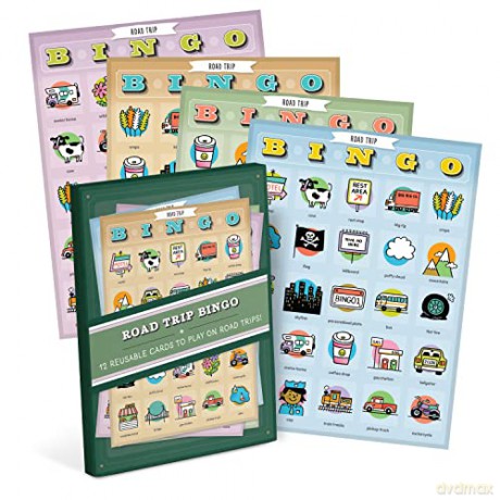 Knock Knock Roadtrip Bingo, 12 Reusable Cards for Road Trips - Knock Knock [KSIĄŻKA]