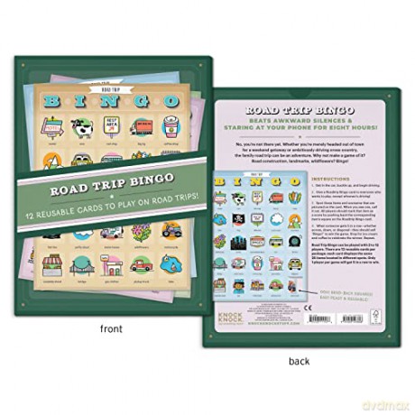 Knock Knock Roadtrip Bingo, 12 Reusable Cards for Road Trips - Knock Knock [KSIĄŻKA]