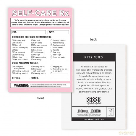 Knock Knock Self-Care Rx Nifty Note - Knock Knock [KSIĄŻKA]