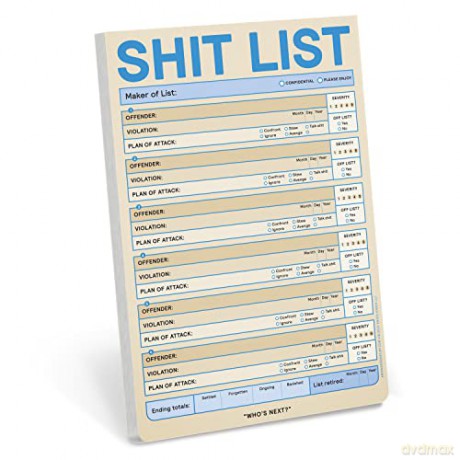 Knock Knock Shit List Pad (Pastel Version) - Knock Knock [KSIĄŻKA]