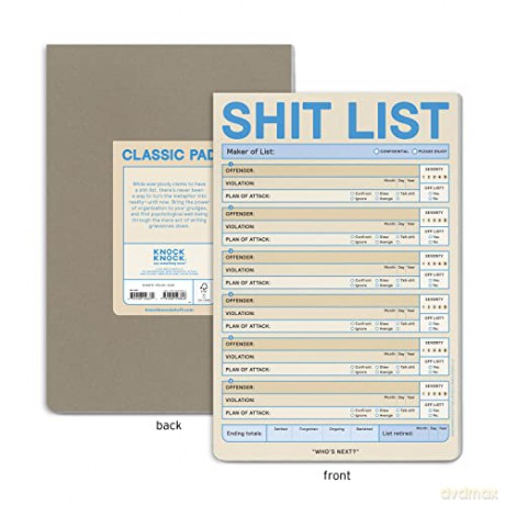 Knock Knock Shit List Pad (Pastel Version) - Knock Knock [KSIĄŻKA]