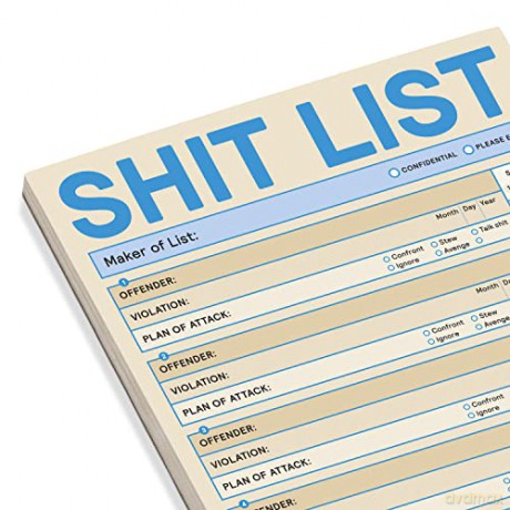 Knock Knock Shit List Pad (Pastel Version) - Knock Knock [KSIĄŻKA]