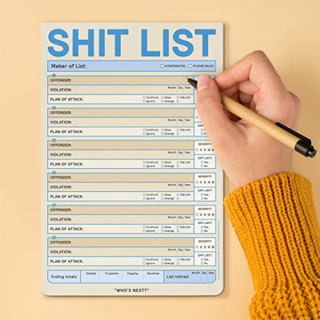 Knock Knock Shit List Pad (Pastel Version) - Knock Knock [KSIĄŻKA]