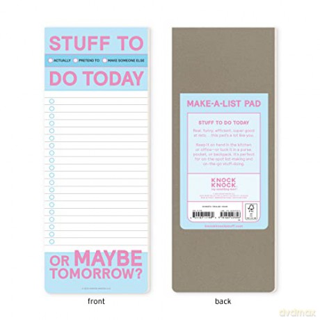 Knock Knock Stuff To Do Today Make-a-List Pads - Knock Knock [KSIĄŻKA]