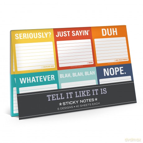 Knock Knock Tell It Like It Is Sticky Note Packet - Knock Knock [KSIĄŻKA]