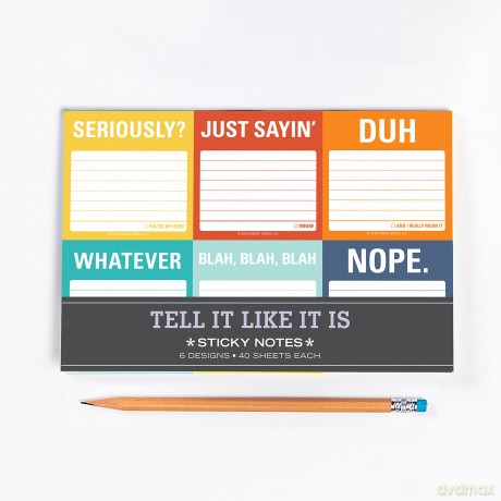 Knock Knock Tell It Like It Is Sticky Note Packet - Knock Knock [KSIĄŻKA]
