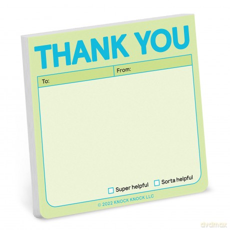 Knock Knock Thank You Sticky Note (Pastel Version) - Knock Knock [KSIĄŻKA]