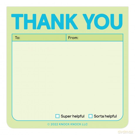 Knock Knock Thank You Sticky Note (Pastel Version) - Knock Knock [KSIĄŻKA]