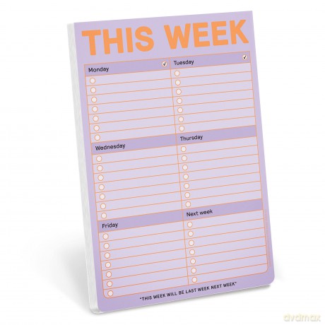 Knock Knock This Week Pad, To Do List Notepad, 6 x 9-inches (Pastel Edition) (12617) - Knock Knock [KSIĄŻKA]