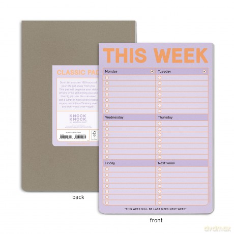 Knock Knock This Week Pad, To Do List Notepad, 6 x 9-inches (Pastel Edition) (12617) - Knock Knock [KSIĄŻKA]