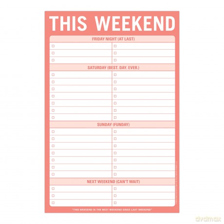 Knock Knock This Weekend Pad - Knock Knock [KSIĄŻKA]