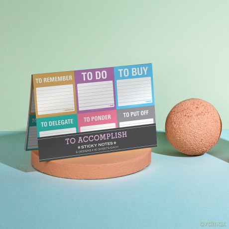 Knock Knock To Accomplish Sticky Note Packet,8.25 x 5.5inches - Knock Knock [KSIĄŻKA]