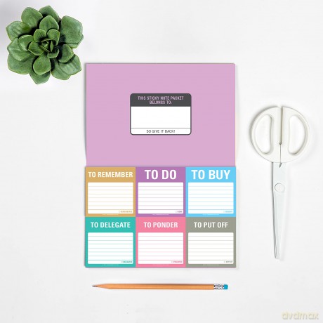 Knock Knock To Accomplish Sticky Note Packet,8.25 x 5.5inches - Knock Knock [KSIĄŻKA]