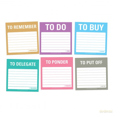 Knock Knock To Accomplish Sticky Note Packet,8.25 x 5.5inches - Knock Knock [KSIĄŻKA]