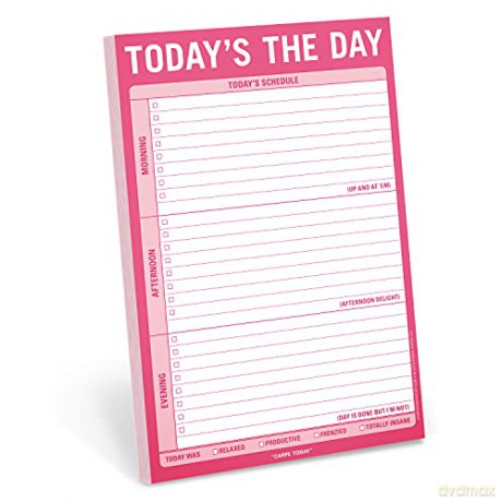 Knock Knock Today's The Day Pad, To Do List Note Pad, 6 x 9-inches - Knock Knock [KSIĄŻKA]