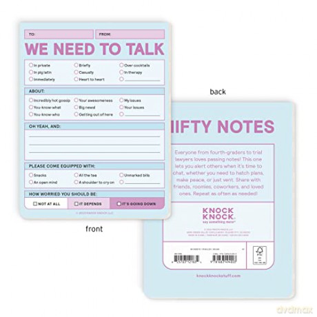 Knock Knock We Need To Talk Nifty Note - Knock Knock [KSIĄŻKA]