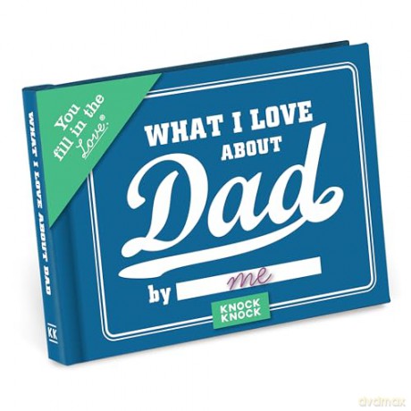 Knock Knock What I Love About Dad Fill In The Love Book Fill-In-The-Blank Journal, 4.5 x 3.25-inches - Knock Knock [KSIĄŻKA]