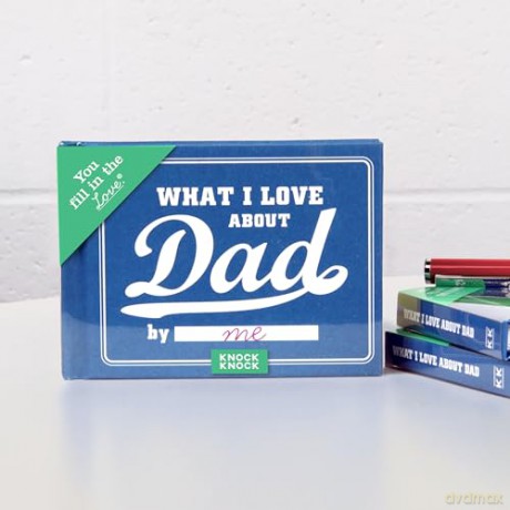 Knock Knock What I Love About Dad Fill In The Love Book Fill-In-The-Blank Journal, 4.5 x 3.25-inches - Knock Knock [KSIĄŻKA]