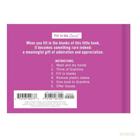 Knock Knock What I Love about Grandma Fill in the Love Book Fill-in-the-Blank Gift Journal, 4.5 x 3.25-inches - Knock Knock [KSIĄŻKA]