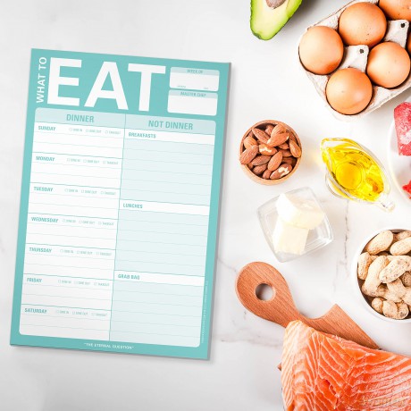 Knock Knock What To Eat Pad (Mint Green), Meal Planning Note Pad, 6 x 9-inches: Pad (teal) - Knock Knock [KSIĄŻKA]