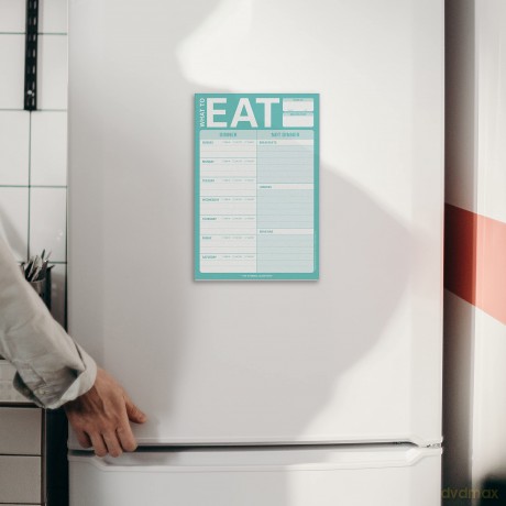 Knock Knock What To Eat Pad (Mint Green), Meal Planning Note Pad, 6 x 9-inches: Pad (teal) - Knock Knock [KSIĄŻKA]