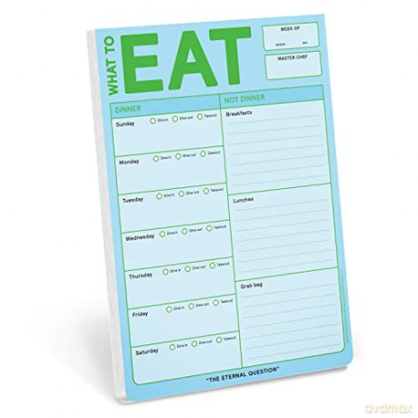 Knock Knock What to Eat Pad, Meal Planning Pad, 6 x 9-inches (Pastel Edition) - Knock Knock [KSIĄŻKA]