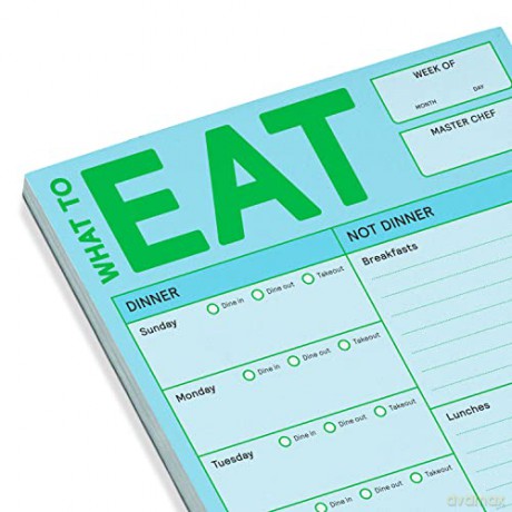 Knock Knock What to Eat Pad, Meal Planning Pad, 6 x 9-inches (Pastel Edition) - Knock Knock [KSIĄŻKA]