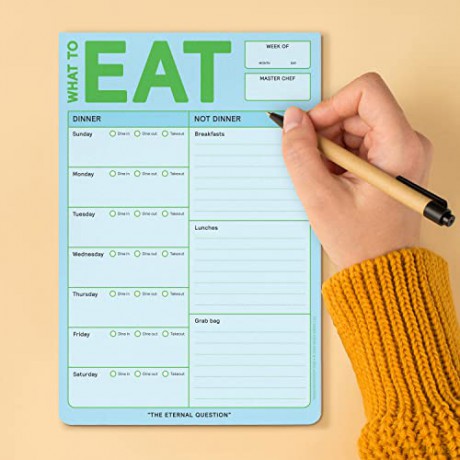 Knock Knock What to Eat Pad, Meal Planning Pad, 6 x 9-inches (Pastel Edition) - Knock Knock [KSIĄŻKA]